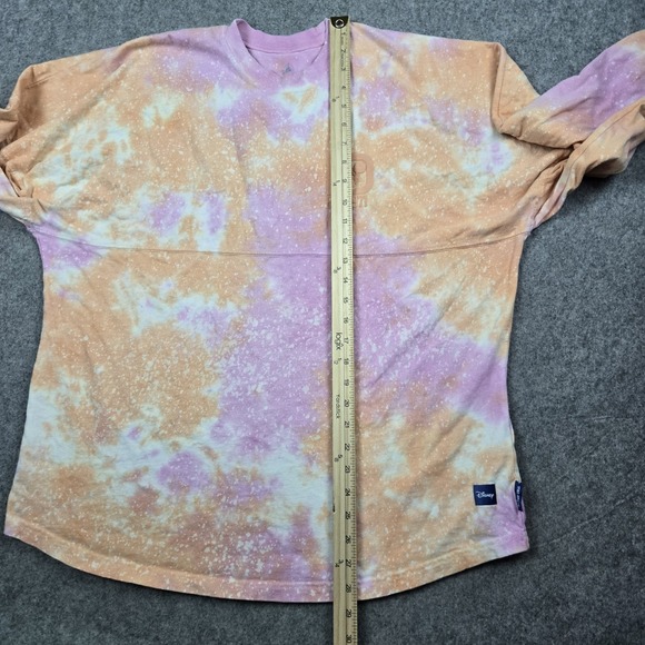 Walt Disney Spirit Jersey Shirt Unisex Large Orange Pink Tie Dye Long Sleeve - Picture 12 of 14